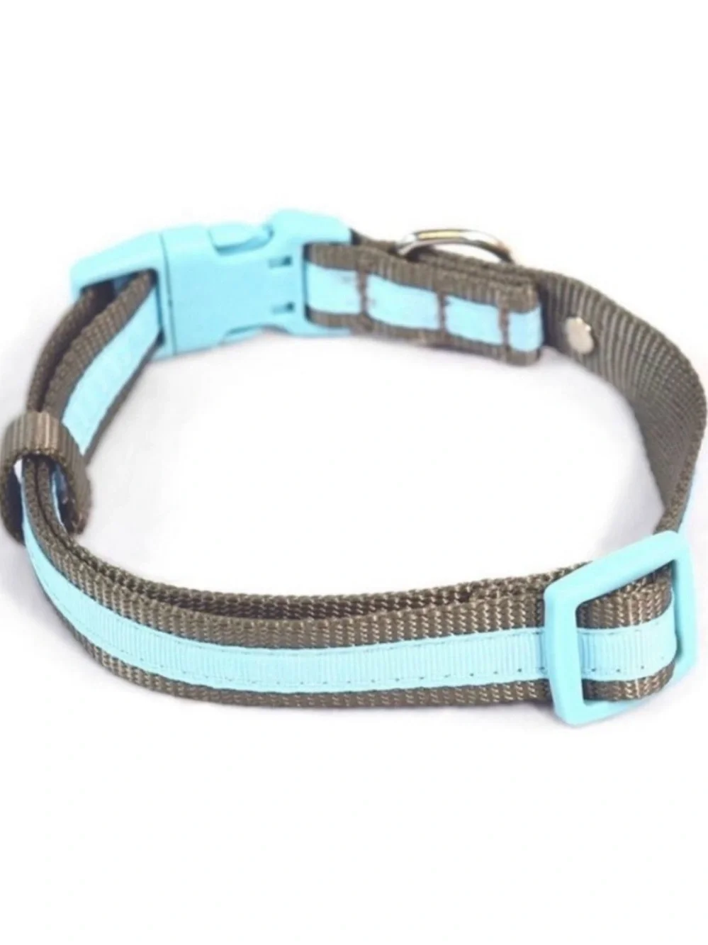 Martha Stewart Dog Collar adjustable nylon blue size 14 NEW